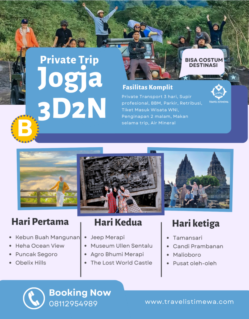 Paket Tour Jogja 3D2N B